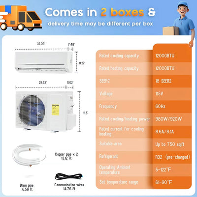 The Halvern Climate Duo 12K — Ductless Mini Split Heat Pump